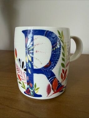 Anthropologie Petal Palette Monogram Mug designed by Starla M. Halfmann